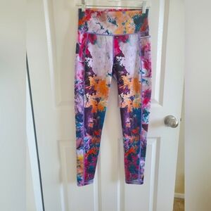 Sweaty Betty Super Sculpt Colorful Abstract Print Leggings Womens Medium